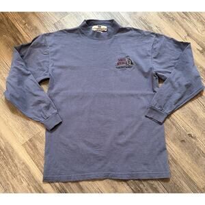 Vtg Princess Cruise Shirt Adult Medium Blue South America Penguin Long Sleeve